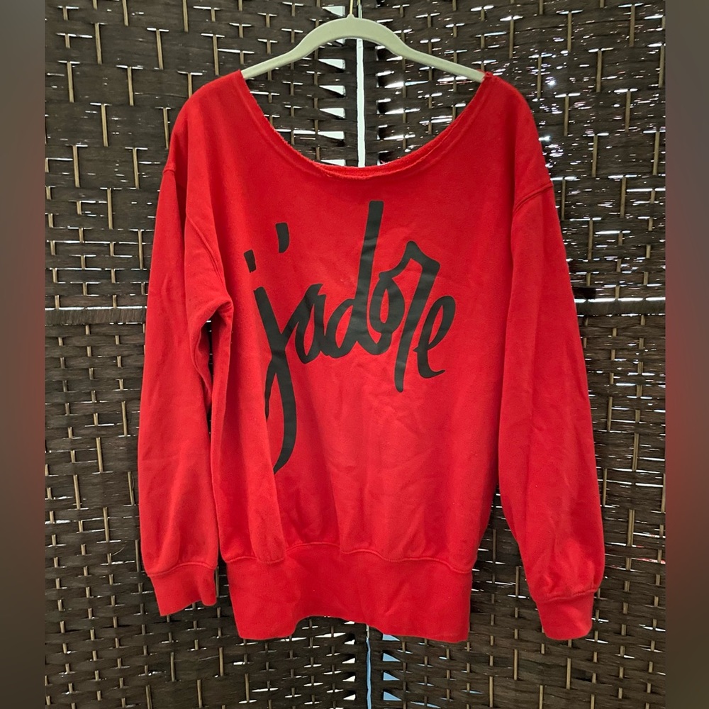 J’Adore Off The Shoulder Sweatshirt